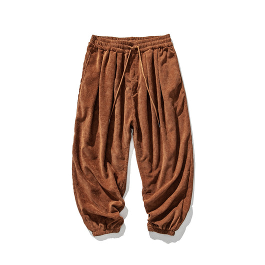 Pantalones Harem de Pana Suelta Talla Grande para Hombre - Image 20