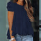 Blusa Halter con Volantes en las Mangas