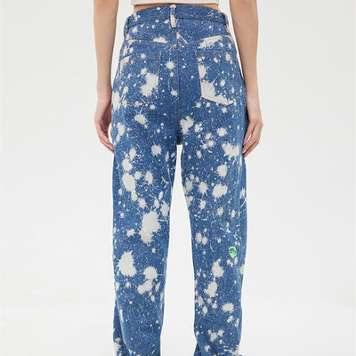 Jeans Rectos Estampado Tie Dye para Mujer - Image 6