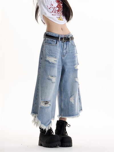 Jeans Rotos Estilo Retro Americano para Chicas - Image 11
