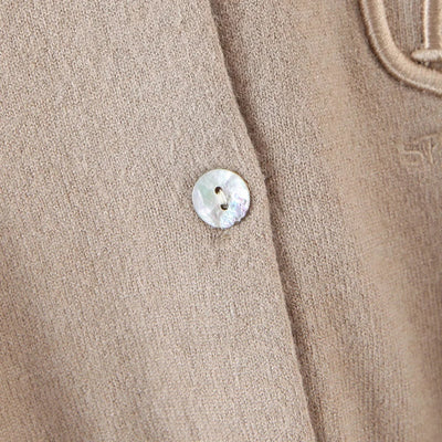 Cardigan Tejido Corto con Bordado de Letras Estilo Británico - Image 24