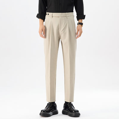 Pantalones Casuales Rectos con Botón en la Cintura Estilo Coreano para Hombre - Image 17