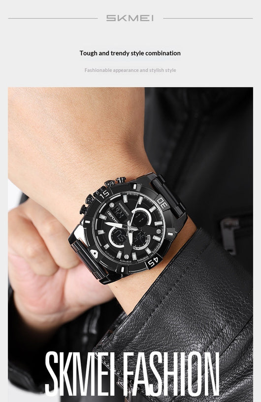Reloj Cronógrafo Deportivo Electrónico para Hombre con Correa de Acero - Image 16