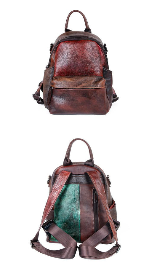 Mochila de Cuero Genuino con Acabado Envejecido - Backpack Outdoor Premium - Image 17
