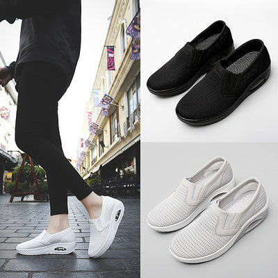 Zapatillas Deportivas Casuales para Mujer Flying Weaving con Suela Suave y Transpirable