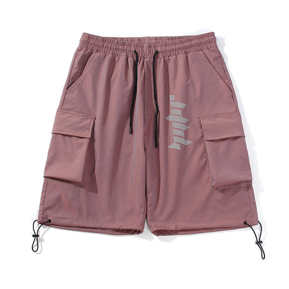 Pantalones Cortos de Trabajo Hombre con Estampado Colorido Ajuste Relajado