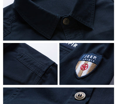 Camisa de Trabajo Casual Manga Larga para Hombre - Image 11