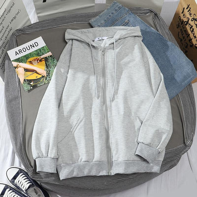 Abrigo Sudadera con Capucha y Manga Larga en Colores Lisos - Image 32
