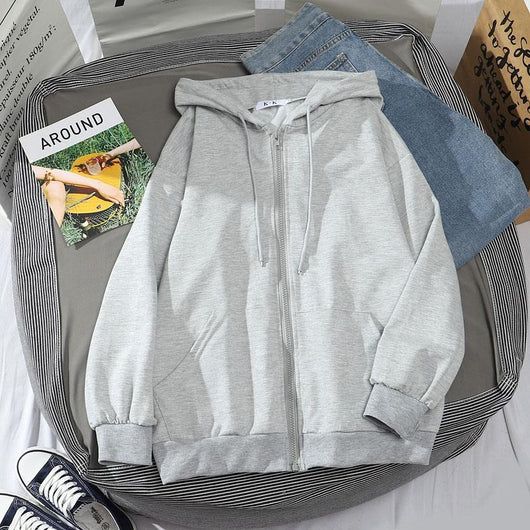 Abrigo Sudadera con Capucha y Manga Larga en Colores Lisos - Image 32