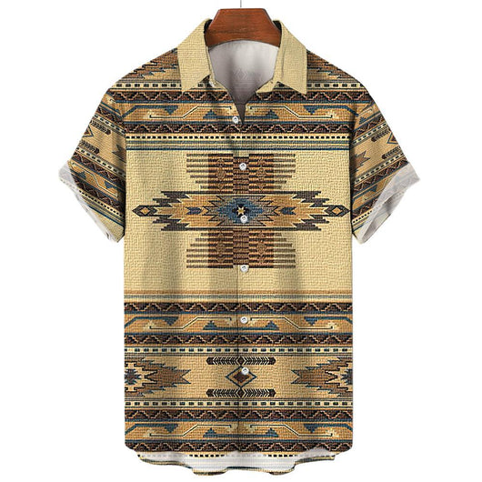 Camisa Vintage de Verano para Hombre Cuello V Talla 5XL - Image 20