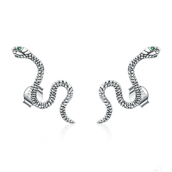 Aretes de Plata con Textura Serpiente y Signo Zodiacal Personalizados