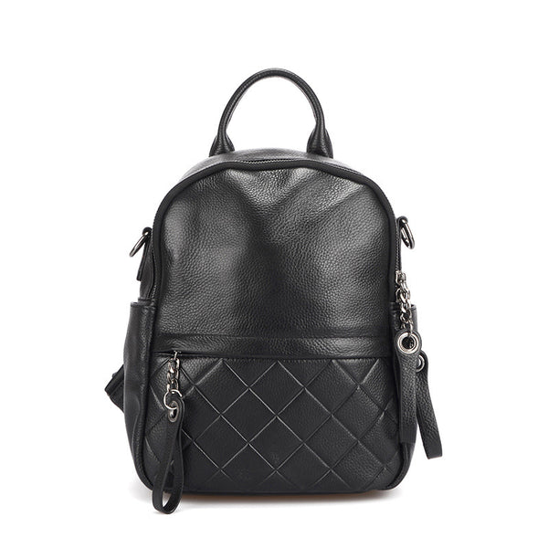 Mochila de Cuero Compacta Multiusos con Compartimento Perfumado