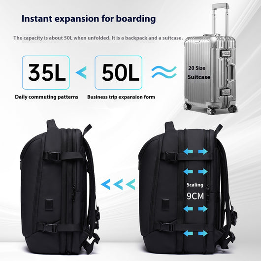 Mochila Multifuncional con Compresión al Vacío para Hombre - Image 4
