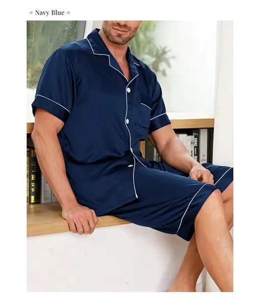 Pijama de Satén Mate Tipo Traje Fresco y Transpirable para Casa - Image 19
