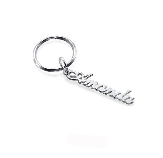 Llavero Personalizado de Acero Inoxidable con Letras