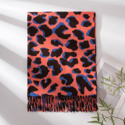 Bufanda Chal Leopardo Retro Invierno - Estilo Europeo Versátil - Image 12