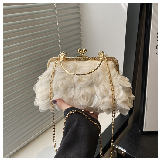 Bolso Elegante para Mujer con Patrón de Rosas y Detalle de Cadena - Image 23