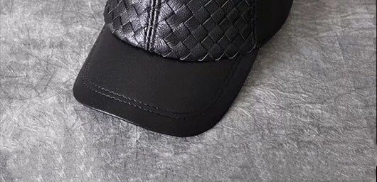 Gorra de Beisbol Invierno Cuero Genuino Piel de Cabra para Hombre - Image 16