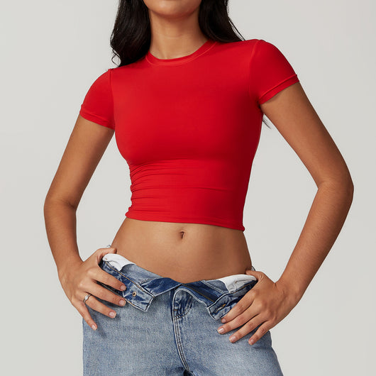 Top Deportivo Ajustado de Manga Corta para Yoga, Pilates y Running - Image 5