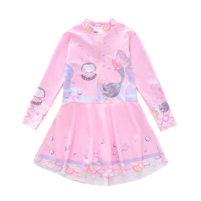 Traje de Baño Infantil Estilo Vestido con Mangas Largas - Image 10