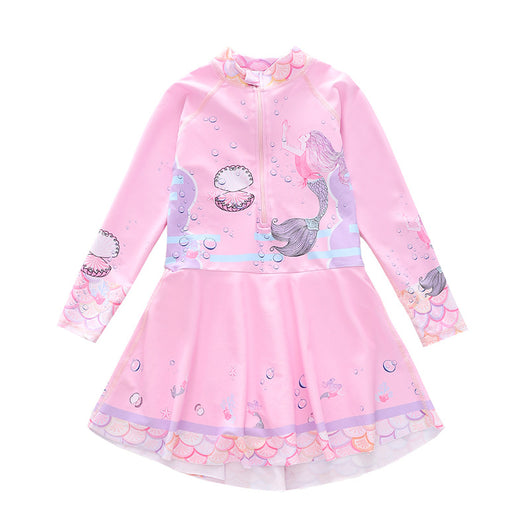 Traje de Baño Infantil Estilo Vestido con Mangas Largas - Image 10