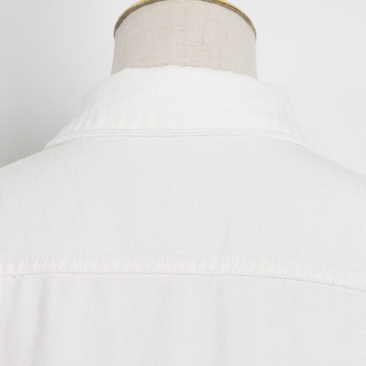 Chaqueta Denim Oversize con Lentejuelas, Bolsillos y Detalles Rotos - Image 7