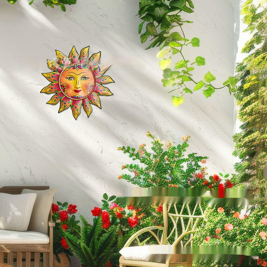 Decoración de Pared Sol de Hierro - Adorno Metálico para Jardín e Interiores - Image 5
