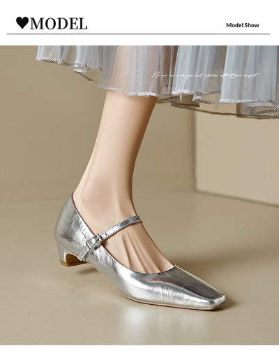 Zapatos Mujer Punta Cuadrada con Tacón de 3cm - Image 14