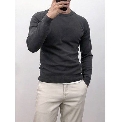 Suéter Básico Cuello Redondo para Hombre - Pullover Versátil - Image 8