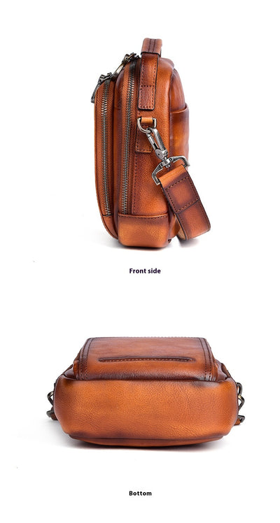 Bolsa Mensajera Casual Retro en Cuero Genuino para Hombre - Image 21