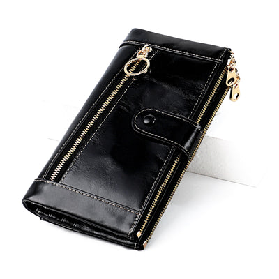 Billetera Vintage de Cuero Encerado para Mujer - Diseño Clásico - Image 7