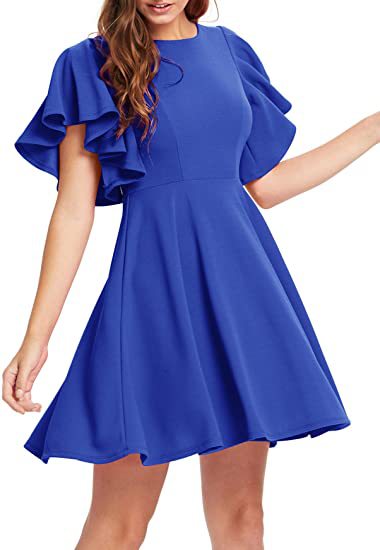 Vestido Largo de Verano con Cintura Alta y Mangas Volantes - Image 2