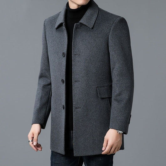 Abrigo de Lana Reversible para Hombre - Uso Todo el Año