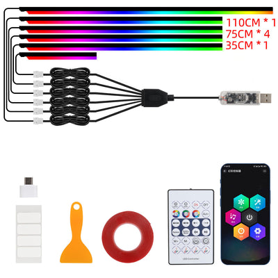 Luz Ambiental LED para Interior de Auto con Control de Color - Image 13