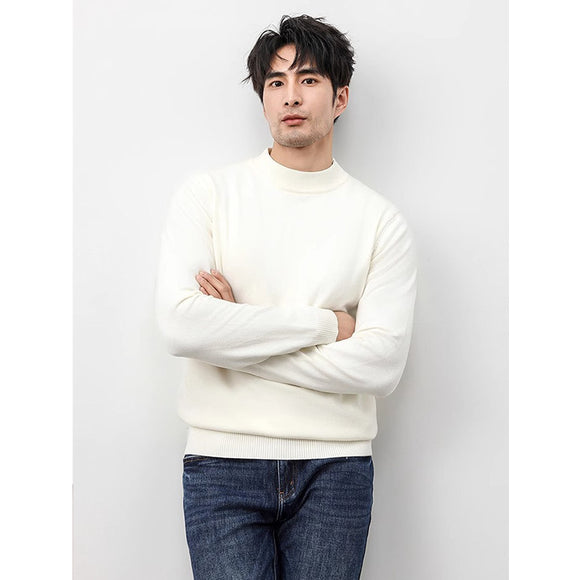 Loose-Fit Chunky Knit Solid Color Thermal Undershirt