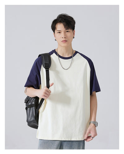 Camiseta Holgada de Algodón con Manga Raglán para Hombre - Image 28