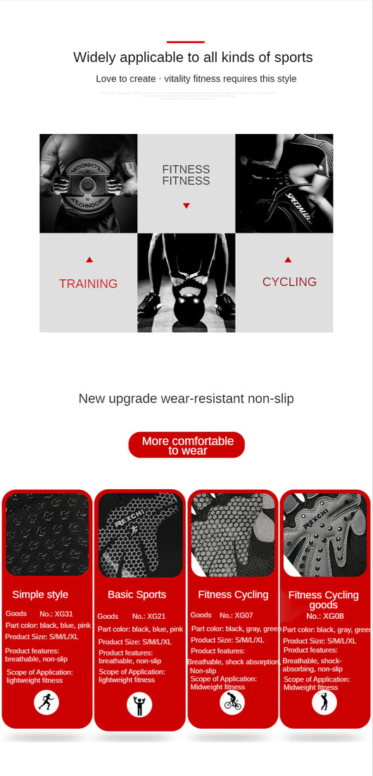 Guantes de Fitness Antideslizantes para Pesas y Barra - Image 17