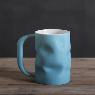 Taza Azul Klein Grande de Cerámica Maciza - Capacidad Amplia - Image 6