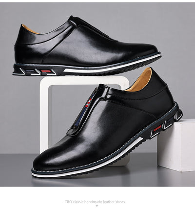 Zapatos Casuales de Cuero para Hombre en Colores Sólidos - Image 13
