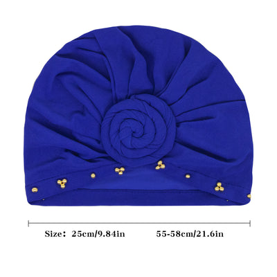 Bandana Sombrero Floral con Base de Placa Perlas para Mujer - Image 17