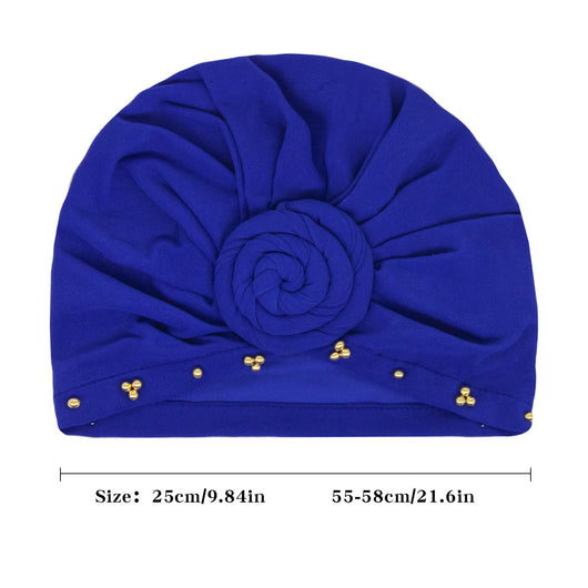Bandana Sombrero Floral con Base de Placa Perlas para Mujer - Image 17