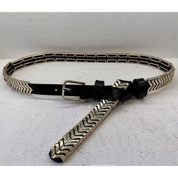 Cinturón de Cuero Genuino y Metal para Mujer - Diseño Personalizado
