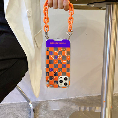 Funda Crossbody con Espejo y Diseño Ajedrez Contrastado para Celular - Image 9