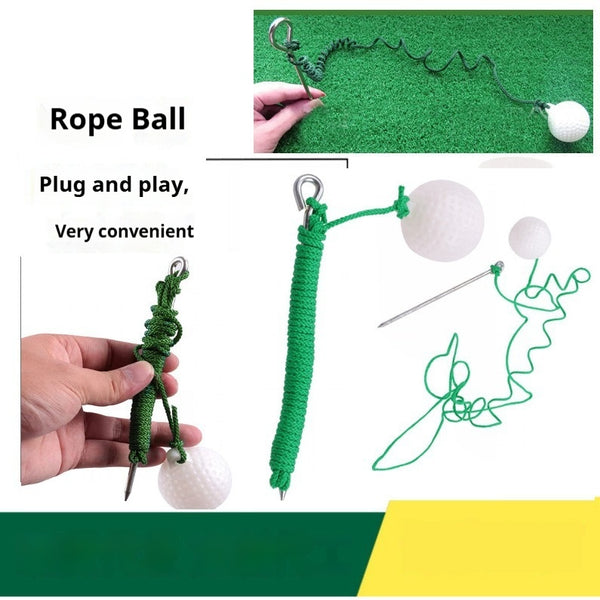 Entrenador de Golf Portátil con Cuerda y Bola Colgante