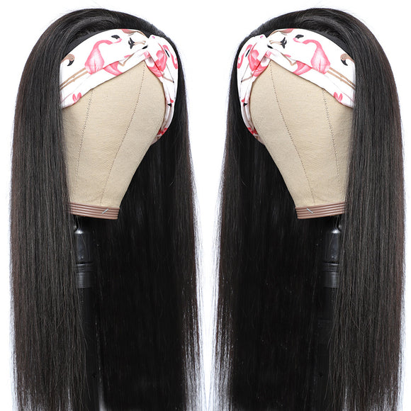 Peluca de Cabello Natural con Banda Frontal