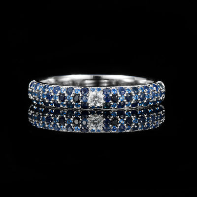 Anillo de Zafiro Natural Diseño Exclusivo Joyería Lujo Ligero - Image 2