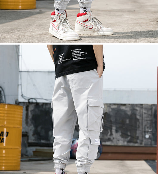 Pantalones Cargo Holgados de Nueve Puntos - Estilo Casual Moderno para Hombre - Image 13