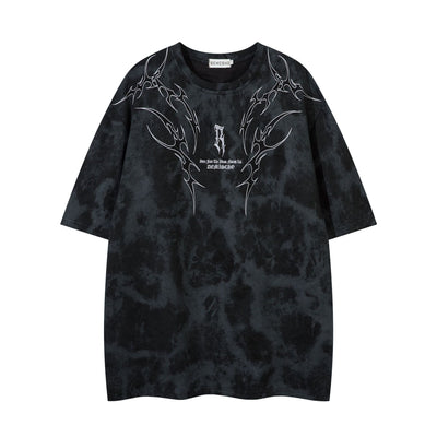 Camiseta Retro Americana Bordada con Espinas para Hombre - Image 2