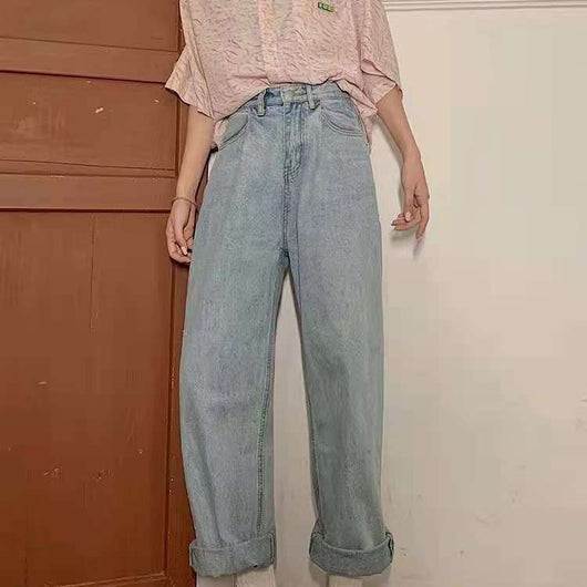Pantalones Rectos Papá Anchos de Cintura Alta - Tendencia Suelta y Moderna - Image 10