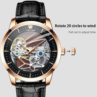 Reloj Mecánico Automático para Hombre Resistente al Agua con Esfera Hueca - Image 15